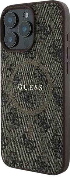 Telefono dėklas Guess 4G Classic MagSafe, Apple iPhone 16 Pro, ruda sp.