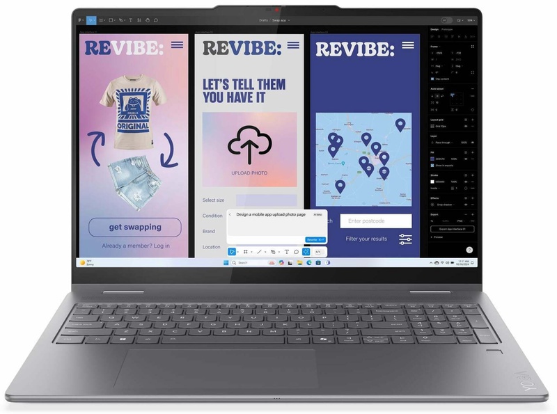 Nešiojamas kompiuteris Lenovo Yoga 7 2-in-1 16ILL10, Intel Core Ultra 5 226V, 16 GB, 512 GB, 16 ", Intel Arc Graphics 130V, pilka sp., en