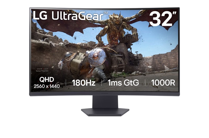 Monitorius LG 32GS60QC-B.AEUQ, LED, 180 Hz, 31.5"