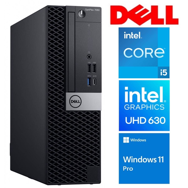 Stacionarus kompiuteris Dell OptiPlex, atnaujintas i5-9500, 256 GB, DDR4 16 GB, SSD 256 GB, Intel UHD Graphics 630 Dynamic, Windows 11 Pro 7060 SFF
