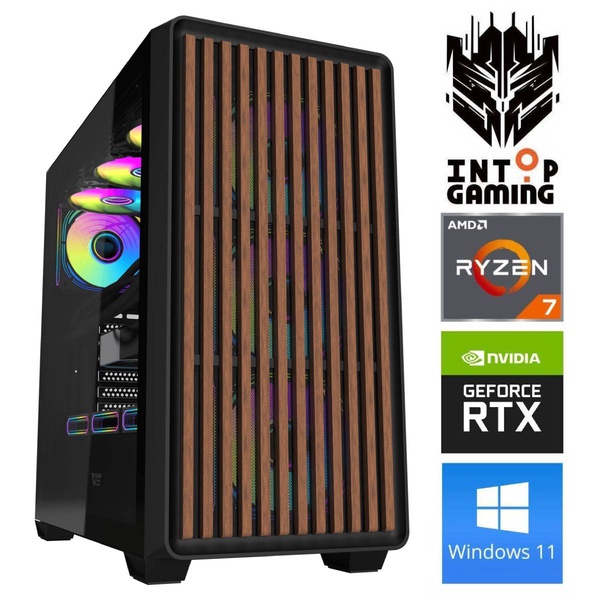 Stacionarus kompiuteris Intop AMD Ryzen 7 5700X, DDR4 32 GB, SSD 1 TB, NVIDIA GeForce RTX 5050 8 GB GDDR6, Windows 11 Home