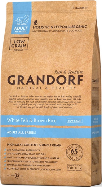 Sausas šunų maistas Grandorf Medium & Maxi GDDD0710, žuvis, 10 kg