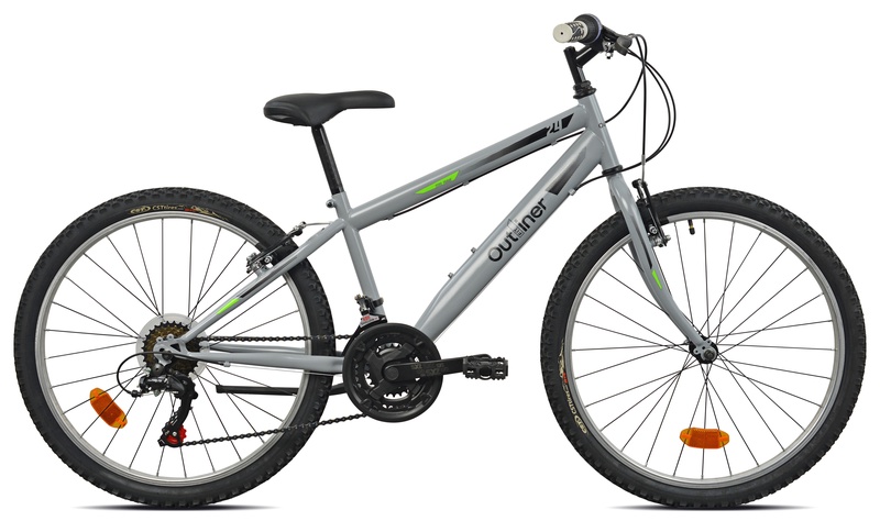 Dviratis kalnų Outliner, 24 ", 14" rėmas, pilka sp.