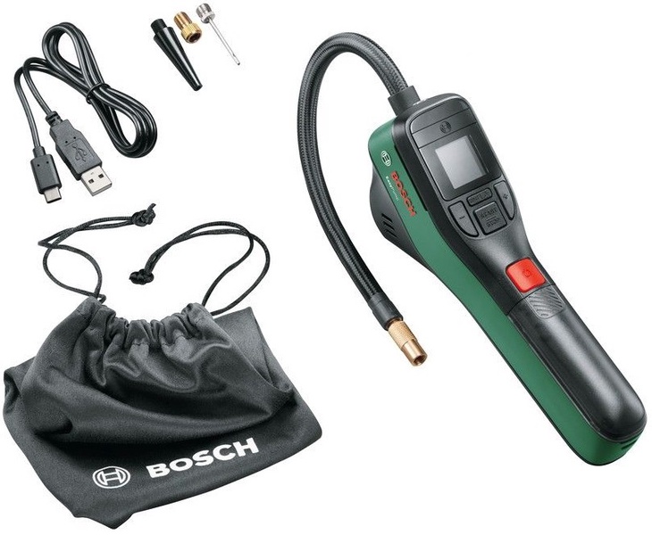 Elektrinė pompa Bosch EasyPump 3,6V, juoda sp./žalia sp., 21.5 cm x 4.9 cm x 10.6 cm