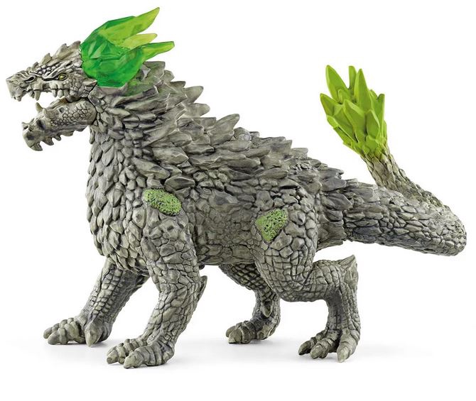 Žaislinė figūrėlė Schleich Eldrador Creatures Stone Dragon 70149, 17.5 cm, žalia sp./pilka sp.
