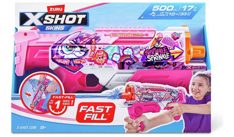 Žaislinis vandens šautuvas XSHOT Fast-fill pink party 118135 Įvairių spalvų