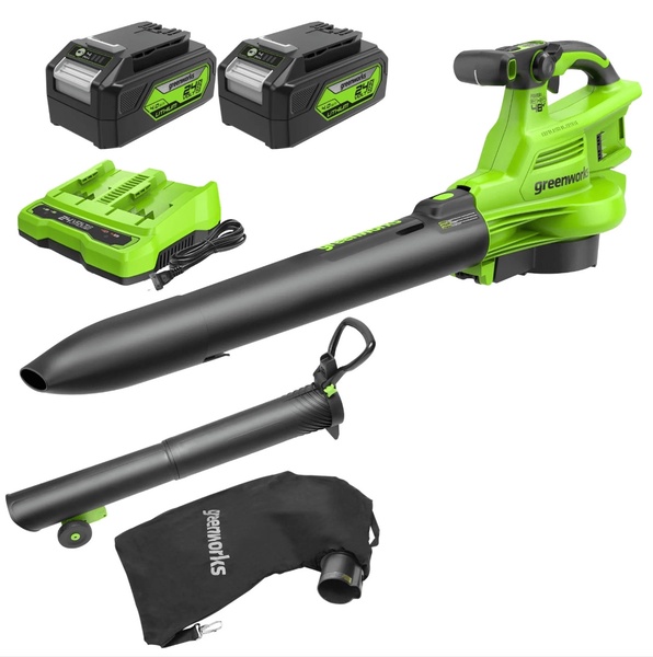 Akumuliatoriniai lapų pūstuvai - rinktuvai Greenworks BL48L421-01