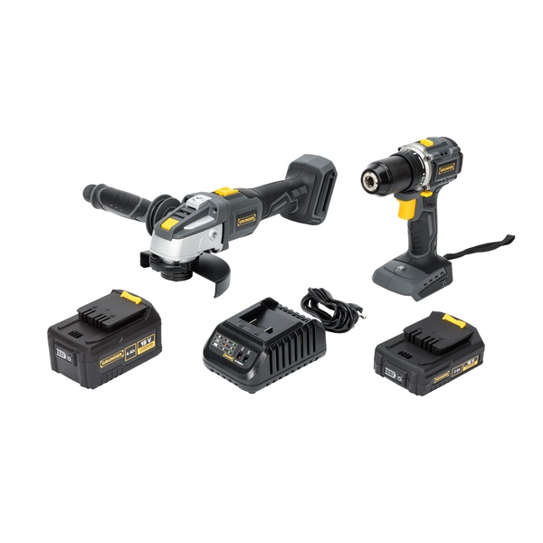 Akumuliatorinių įrankių rinkinys su akumuliatoriumi Grunder CD-B0A18+AG-B0118E, 18 V, 2 Ah/4 Ah