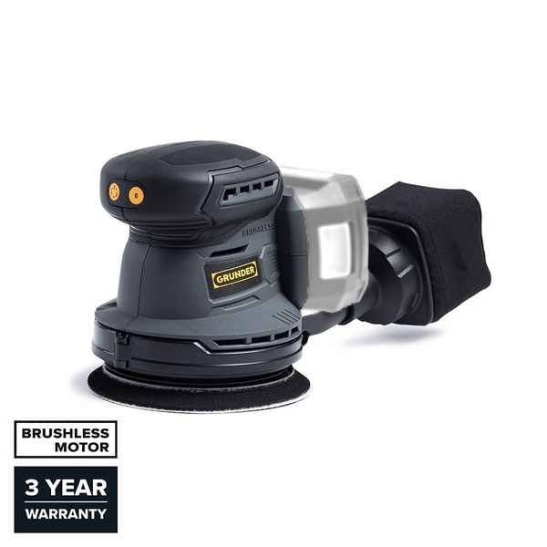 Akumuliatorinis ekscentrinis šlifuoklis Grunder RO-B1118E, 18 V