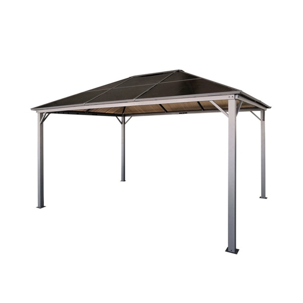 Pavėsinė 4IQ, 300 cm x 270 cm, plieno sp./rusva sp.