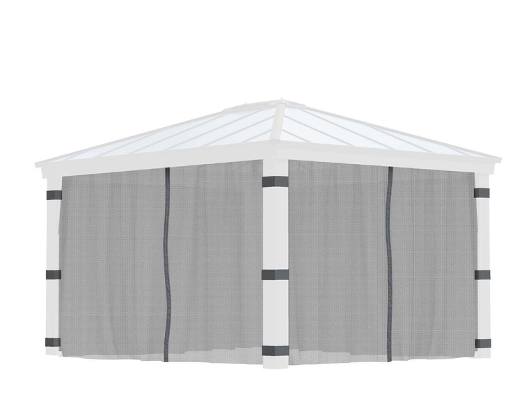 Tinklų pavėsinei rinkinys Canopia Dallas Netting Set, 400 cm, tamsiai pilka sp.