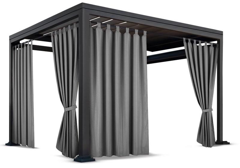 Pavėsinės užuolaidos ZMOS-02, 155 x 260 cm, grafito sp.