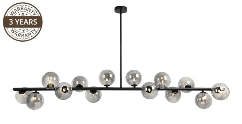 Šviestuvas kabinamas Domoletti Bolero H1250-14, G9, 14 x 9 W, juoda sp.