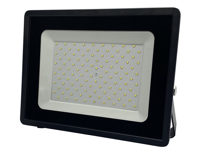 Prožektorius be judesio daviklio, tvirtinamas prie sienos Okko E011EI E013EI, 100 W, 8500 lm, 4000 °K, IP65, juoda sp.