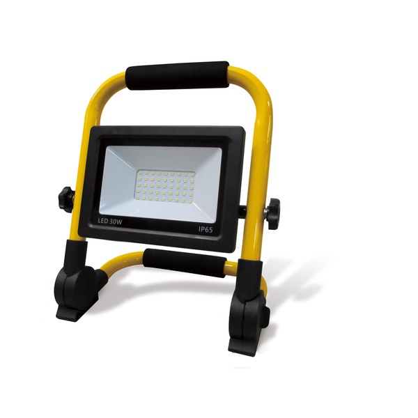 Prožektorius be judesio daviklio, nešiojamas Okko, 30 W, 2480 lm, 6500 °K, IP65, juoda sp./geltona sp.