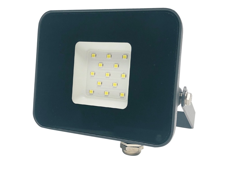 Prožektorius be judesio daviklio, tvirtinamas prie sienos Standart E024EI E024EI, 10 W, 800 lm, 4000 °K, IP65, pilka sp.