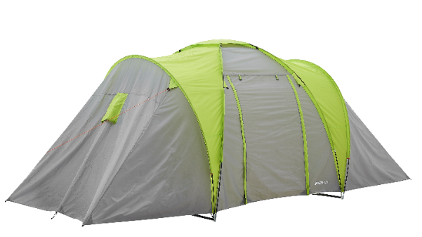 Keturvietė palapinė Besk, žalia sp./pilka sp., 460 cm x 220 cm x 190 cm