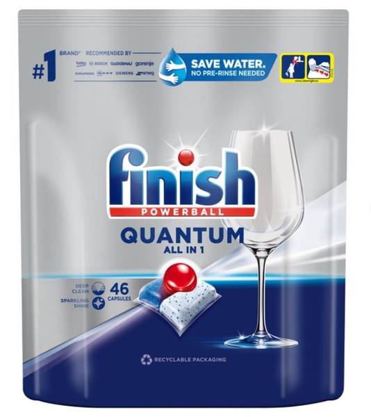 Indaplovių kapsulės Finish POWERBALL, 46 vnt.