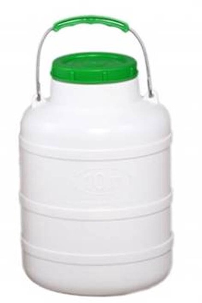 Bidonas pienui, 10 l, balta sp.
