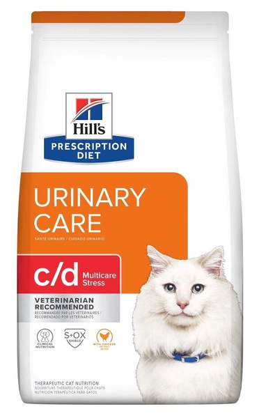 Sausas kačių maistas Hill's Prescription Diet Urinary Care c/d Multicare Stress, vištiena, 8 kg