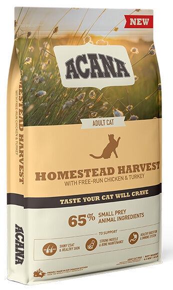 Sausas kačių maistas Acana Homestead Harvest, vištiena/kalakutiena, 4.5 kg