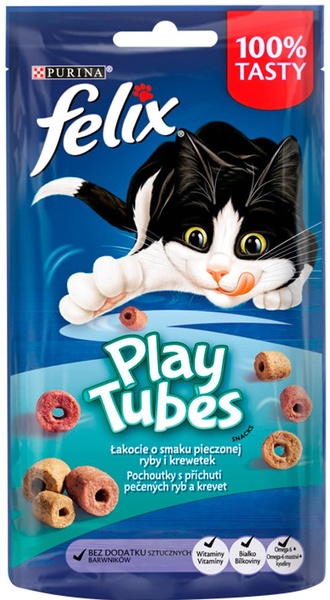 Skanėstas katėms Felix Fish & Prawn, žuvis, 0.05 kg