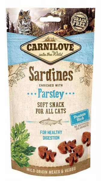 Skanėstas katėms Carnilove Snack Fresh Soft Sardine+Parsley, 0.05 kg