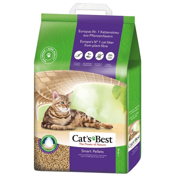 Kačių kraikas Cat's Best Smart Pellets, medienos drožlių (sušokantis), 10 kg, 20 l