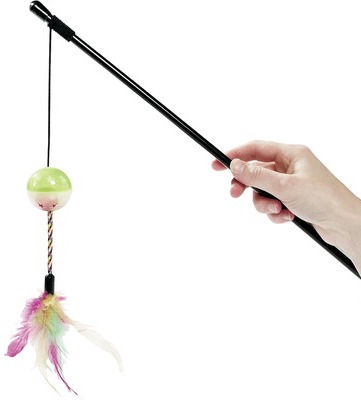 Žaislas ant pagaliuko katėms Karlie Flamingo, 50 cm