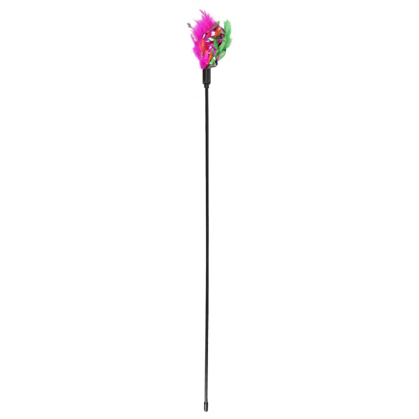 Žaislas katėms ant pagaliuko Flamingo Featherstick, įvairių spalvų, 50 cm