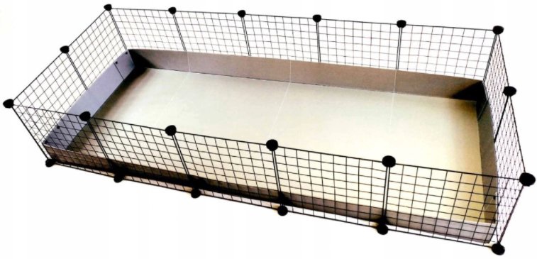 Narvas graužikams C&C Modular Cage, 180 cm x 37 cm x 75 cm, sidabro sp.