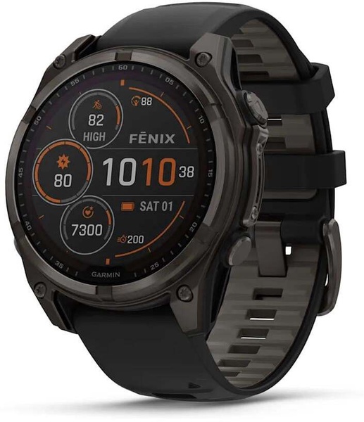 Išmanusis laikrodis Garmin Fenix 8 47mm Solar Sapphire 010-02906-11, juoda sp.