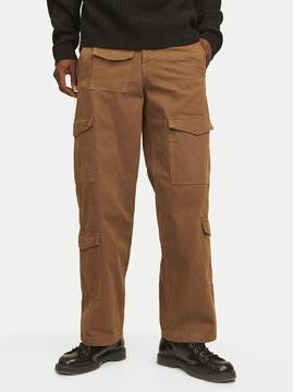 Jack & Jones Medžiaginės kelnės · Ruda · Relaxed Fit