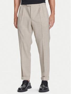 BOSS Medžiaginės kelnės · Smėlio · Slim Fit