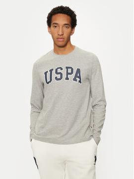 U.S. Polo Assn. Marškinėliai ilgomis rankovėmis · Pilka