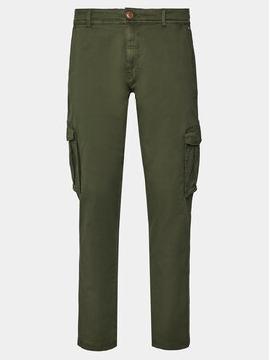 Blend Medžiaginės kelnės · Žalia · Slim Fit