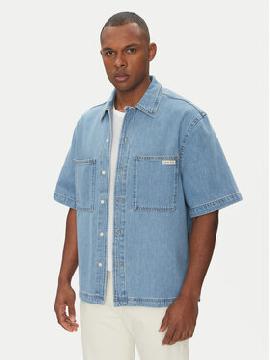 Calvin Klein Jeans džinsiniai marškiniai  · Mėlyna · Relaxed Fit