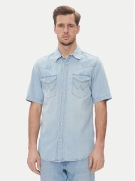 Wrangler džinsiniai marškiniai  · Mėlyna · Regular Fit