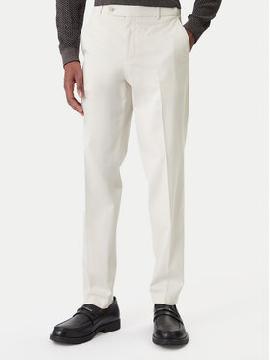 BOSS Medžiaginės kelnės · Balta · Regular Fit
