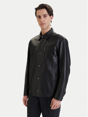 BOSS Odinė striukė · Juoda