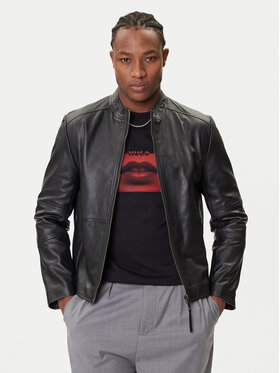 HUGO Odinė striukė · Juoda