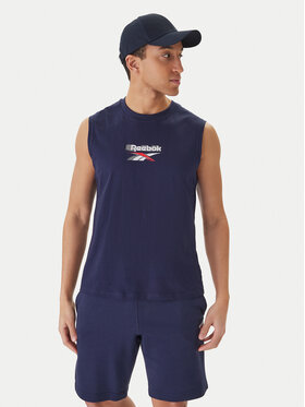 Reebok Tank top marškinėliai · Tamsiai mėlyna