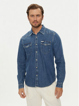 Guess Jeans džinsiniai marškiniai  · Tamsiai mėlyna · Slim Fit