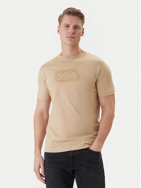 KARL LAGERFELD Marškinėliai · Smėlio