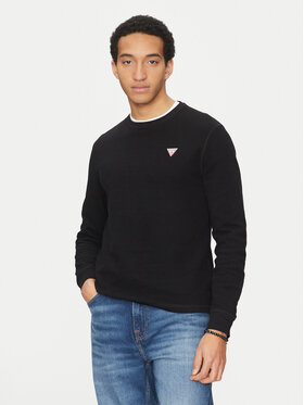 Guess Jeans Marškinėliai ilgomis rankovėmis · Juoda