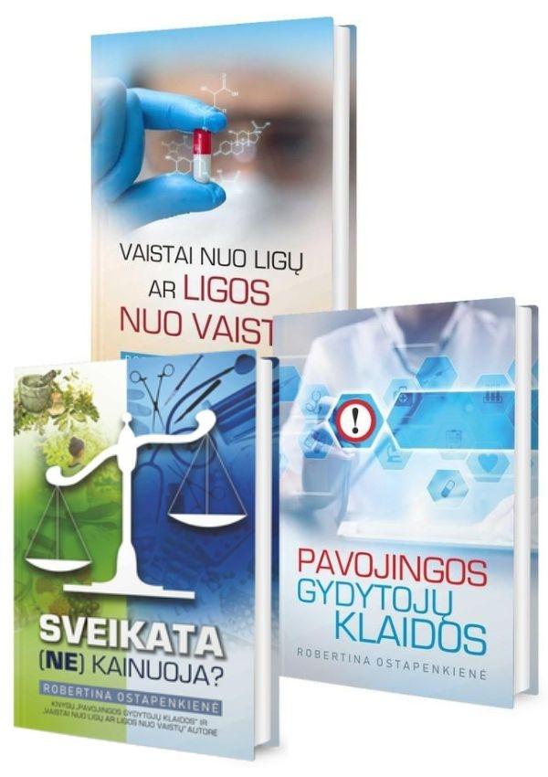 KNYGŲ RINKINYS. Pavojingos gydytojų klaidos + Vaistai nuo ligų ar ligos nuo vaistų + Sveikata (ne)kainuoja