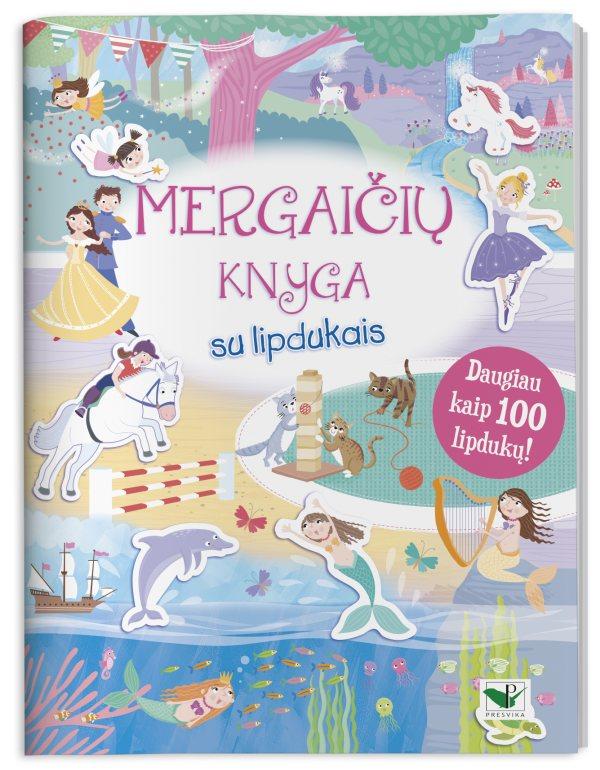 Mergaičių knyga su lipdukais. Daugiau kaip 100 lipdukų!