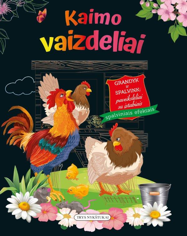 Kaimo vaizdeliai. Grandyk ir spalvink