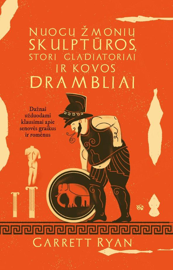 Nuogų žmonių skulptūros, stori gladiatoriai ir kovos drambliai