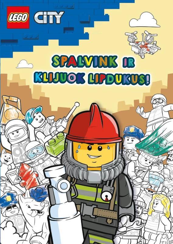 LEGO® City. Spalvink ir klijuok lipdukus!